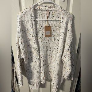 NWT White Confetti Cardi